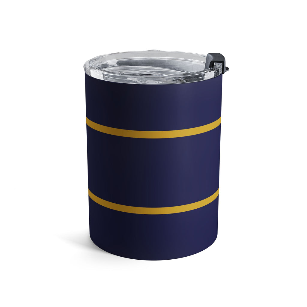 Tumbler 10oz, Navy Blue and Gold Standard Design, Drinkware, Coffee Cup, Tea Mug, Office Gift, Kitchen Decor