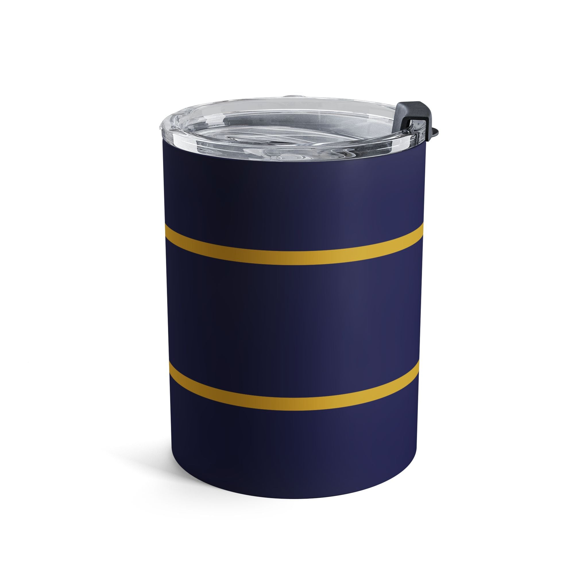 Tumbler 10oz, Navy Blue and Gold Standard Design, Drinkware, Coffee Cup, Tea Mug, Office Gift, Kitchen Decor