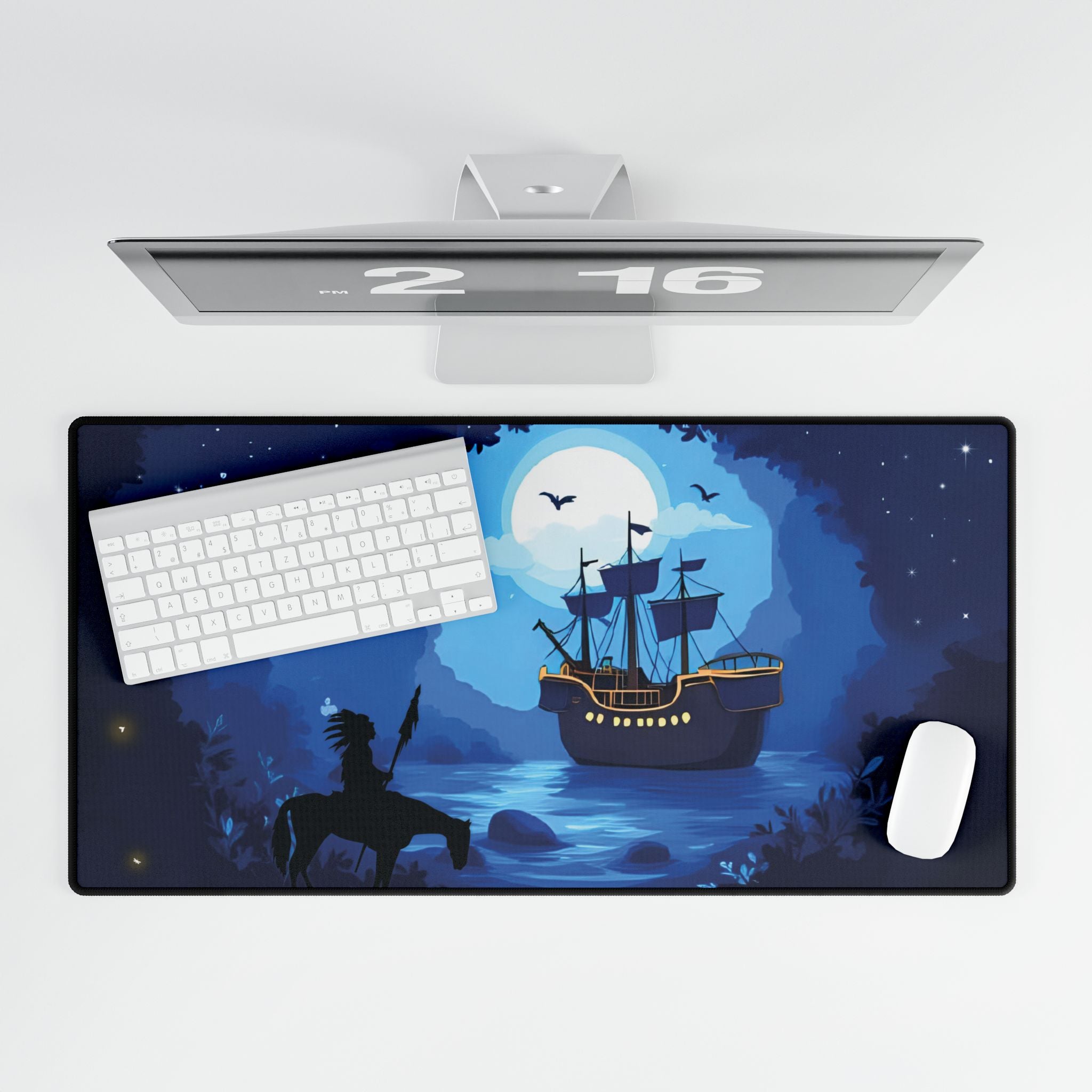 Desk Mats Moonlit Voyage