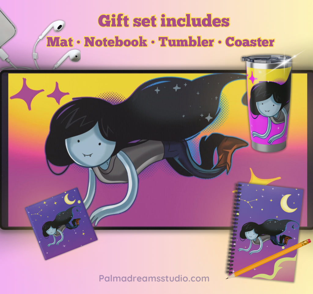 Ceramic Coaster - Vampy Vibes Halloween Goth Home Decor Drink Mat Set of 4