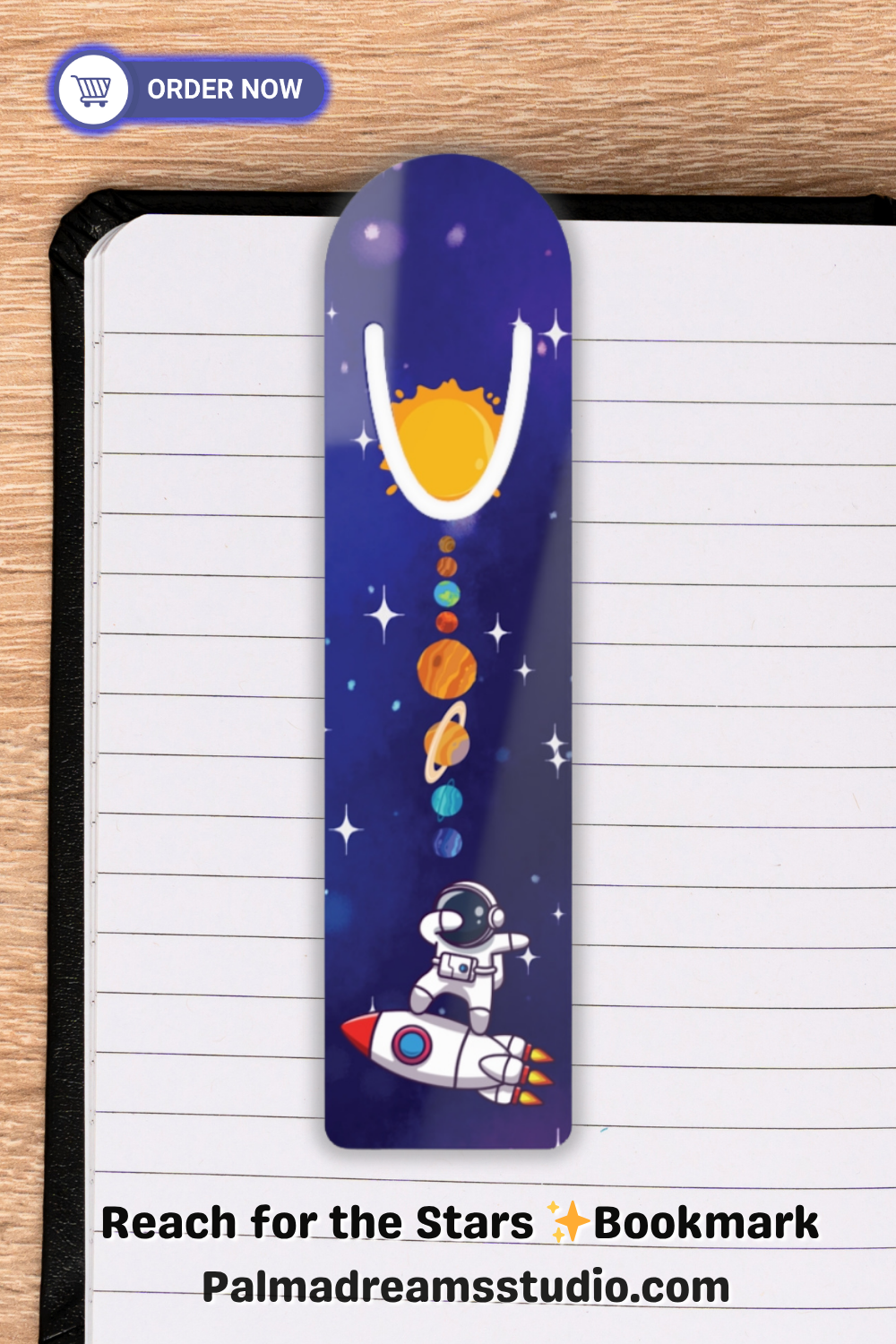 Bookmark - Reach for the Stars Bookmark, Galaxy Book Marker,