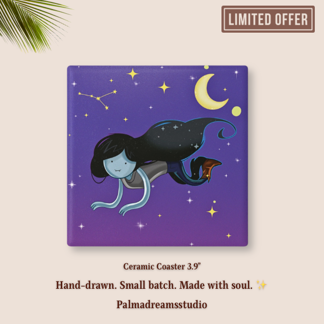 Ceramic Coaster - Vampy Vibes Halloween Goth Home Decor Drink Mat Set of 4