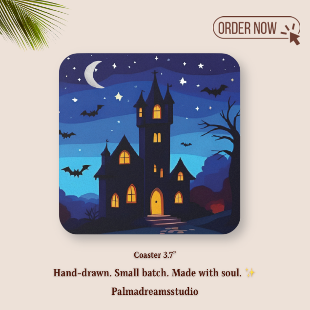 Cork Back Coaster Haunted Castle