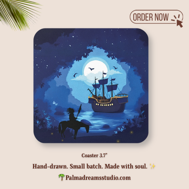Coaster Set Moonlit Voyage