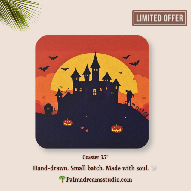 Coaster Set Haunted Nightfall Design