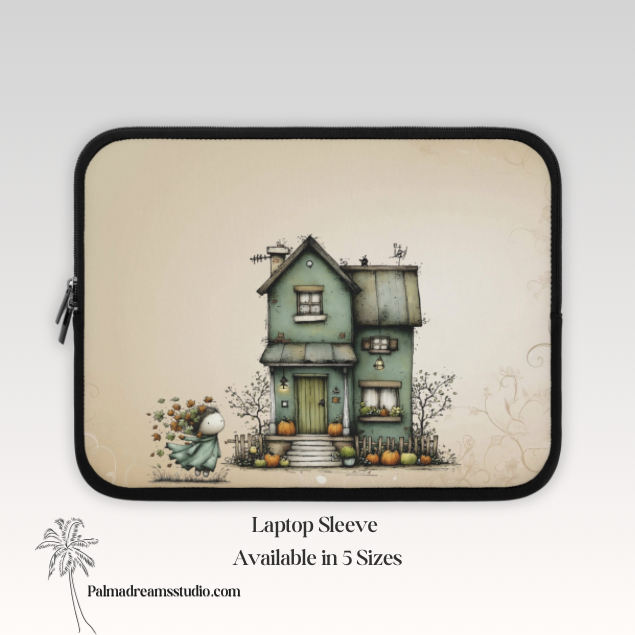 Autumn at Willow Cottage Laptop Sleeve