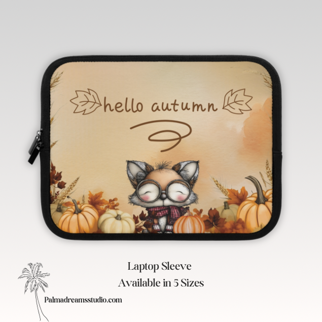 Foxy Laptop Sleeve, Fall Vibes, Autumn Fox