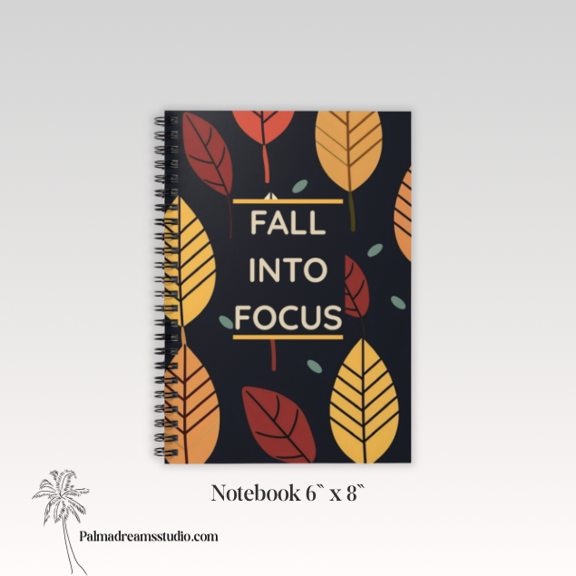 Spiral Notebook - Ruled Line, Autumn Fall into Focus Journal