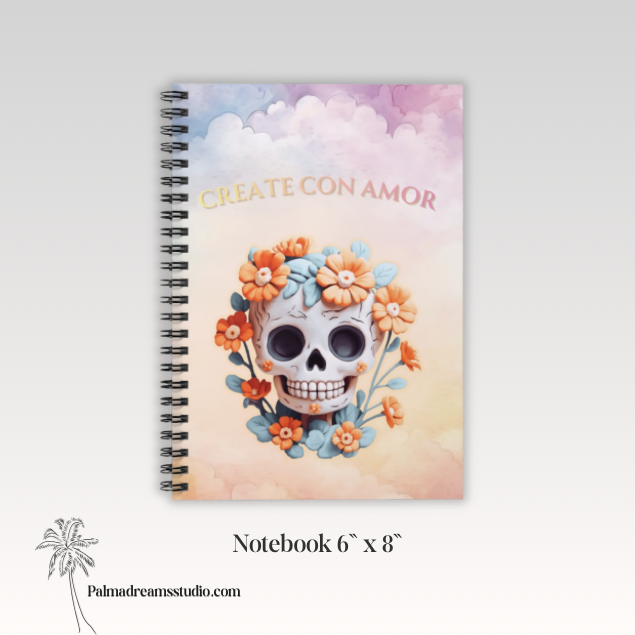 Spiral Notebook - Create con amor, Love Notebook