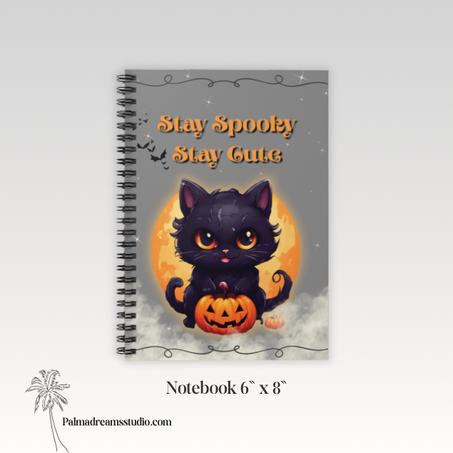 Kawaii Cat Spiral Notebook - Ruled Line