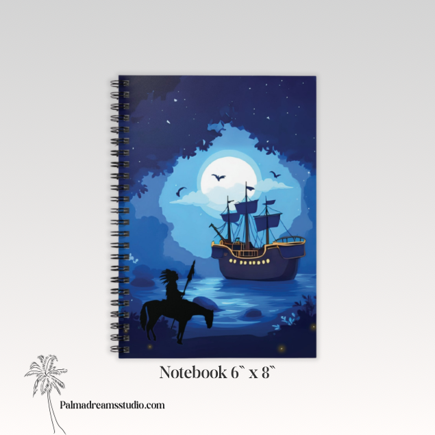Spiral Notebook - Moonlit Voyage