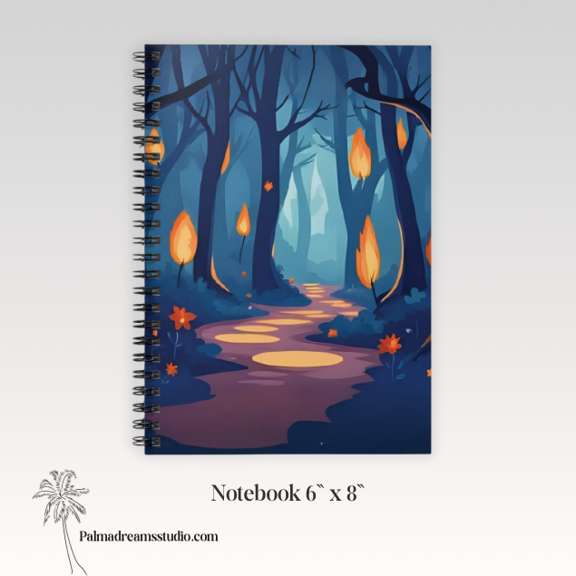 Spiral Notebook - Enchanted Forest Path, Journal, Diary, Writing Notebook, Nature Lover Gift, Tree Lined Journal