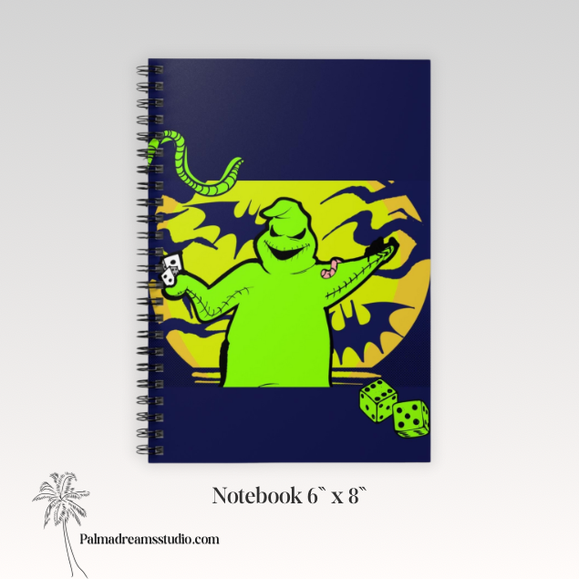 Oogie Boogie Spiral Notebook: Nightmare Before Christmas Inspired Art