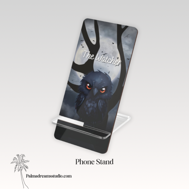 Phone Stand, The Watcher Raven Design