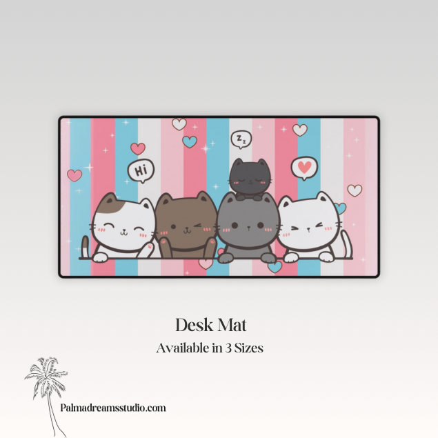 Desk Mats - Sweetheart Kitties Design