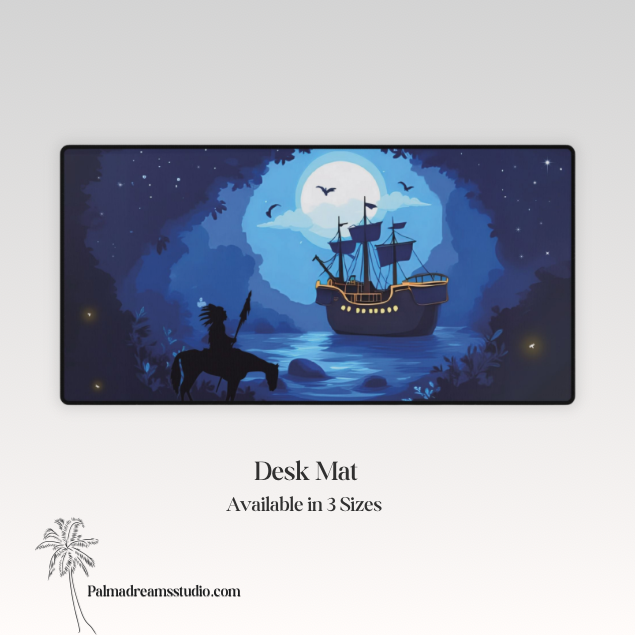Desk Mats Moonlit Voyage