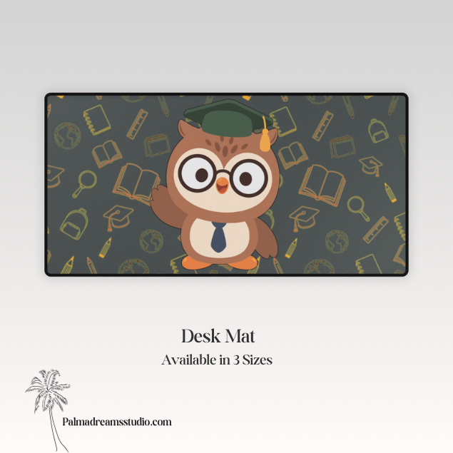 Desk Mats - Wise Owl Teacher Cozy Classroom Decor, Back to School Gift for Educators, Office Desk Accessories, Teacher Appreciation Gift,