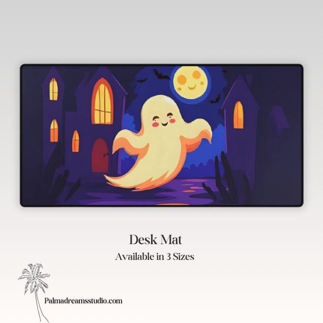 Desk Mat - Friendly Ghost Halloween Decor Gifts