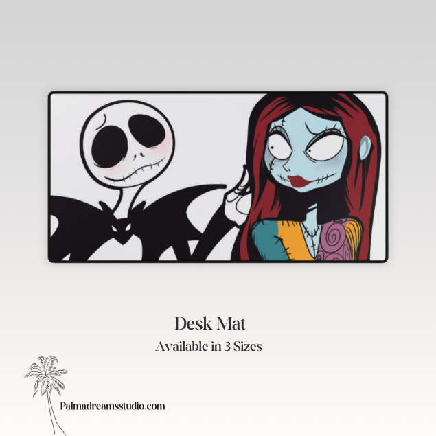 Nightmare Before Christmas Desk Mat: Gothic Halloween Office Decor