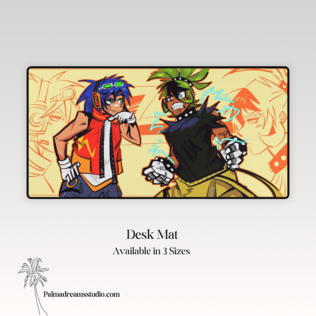 Sonic X Surge Desk Mat: Comic Anime Hand-Drawn Gaming Mouse Pad