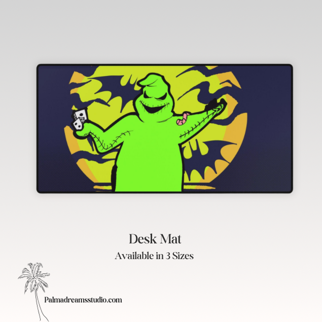 Nightmare Before Christmas Desk Mat: Oogie Boogie Hand-Drawn Desk Pad