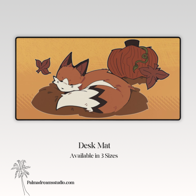 Autumn Fox Desk Mat