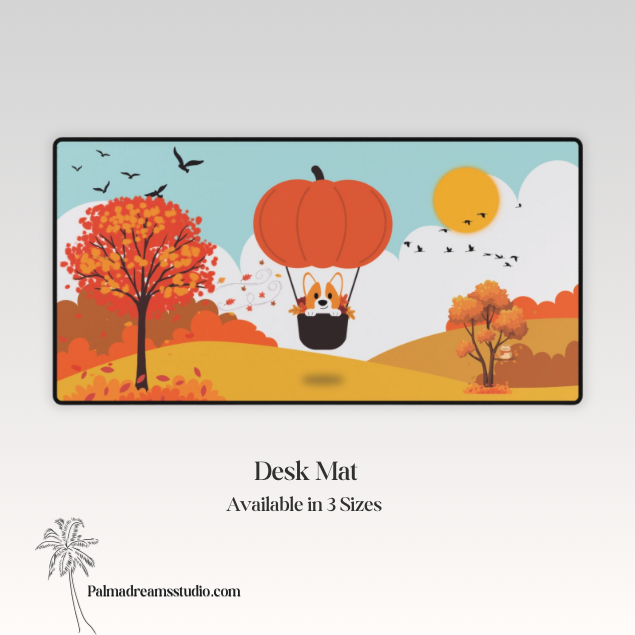 Desk Mat - Pumpkin Balloon Ride