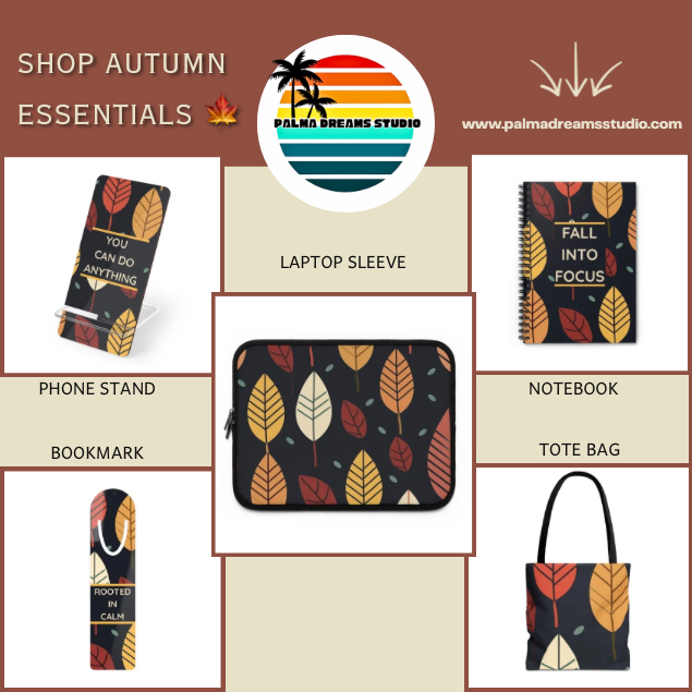 Bookmark, Rooted in calm, autumn lovers.