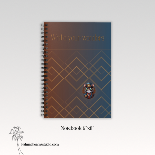 Spiral Notebook - Write Your Wonders, Journal, Diary, Blank Pages, Stationery, Writing Gift