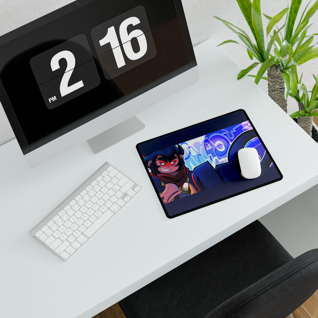 Anime-Inspired Gamer Desk Mat, Original Art Desk Pad, Aesthetic Gaming Setup Decor, Monkey Kid