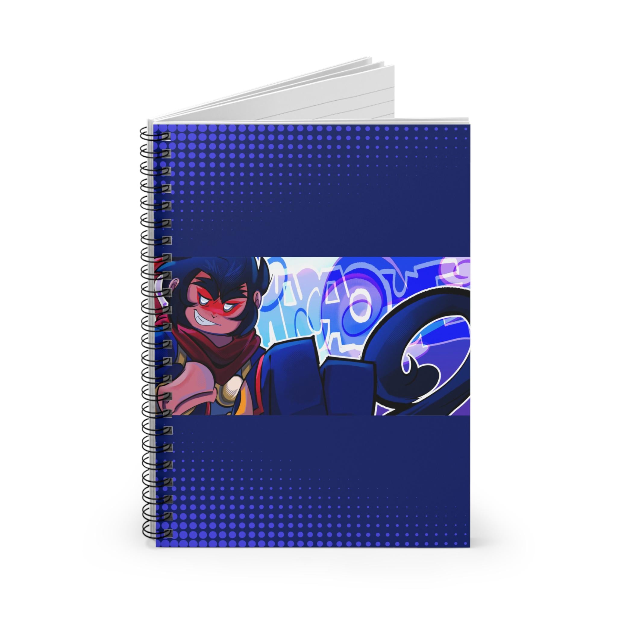 Anime Art Spiral Notebook: Hand-Drawn Kawaii Notepad for Students- Monkey Kid