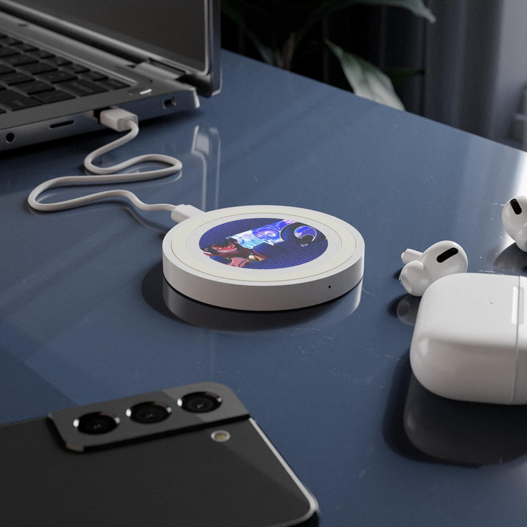 Anime Wireless Charging Pad: Hand-Drawn Original Art Tech Gift Monkey Kid