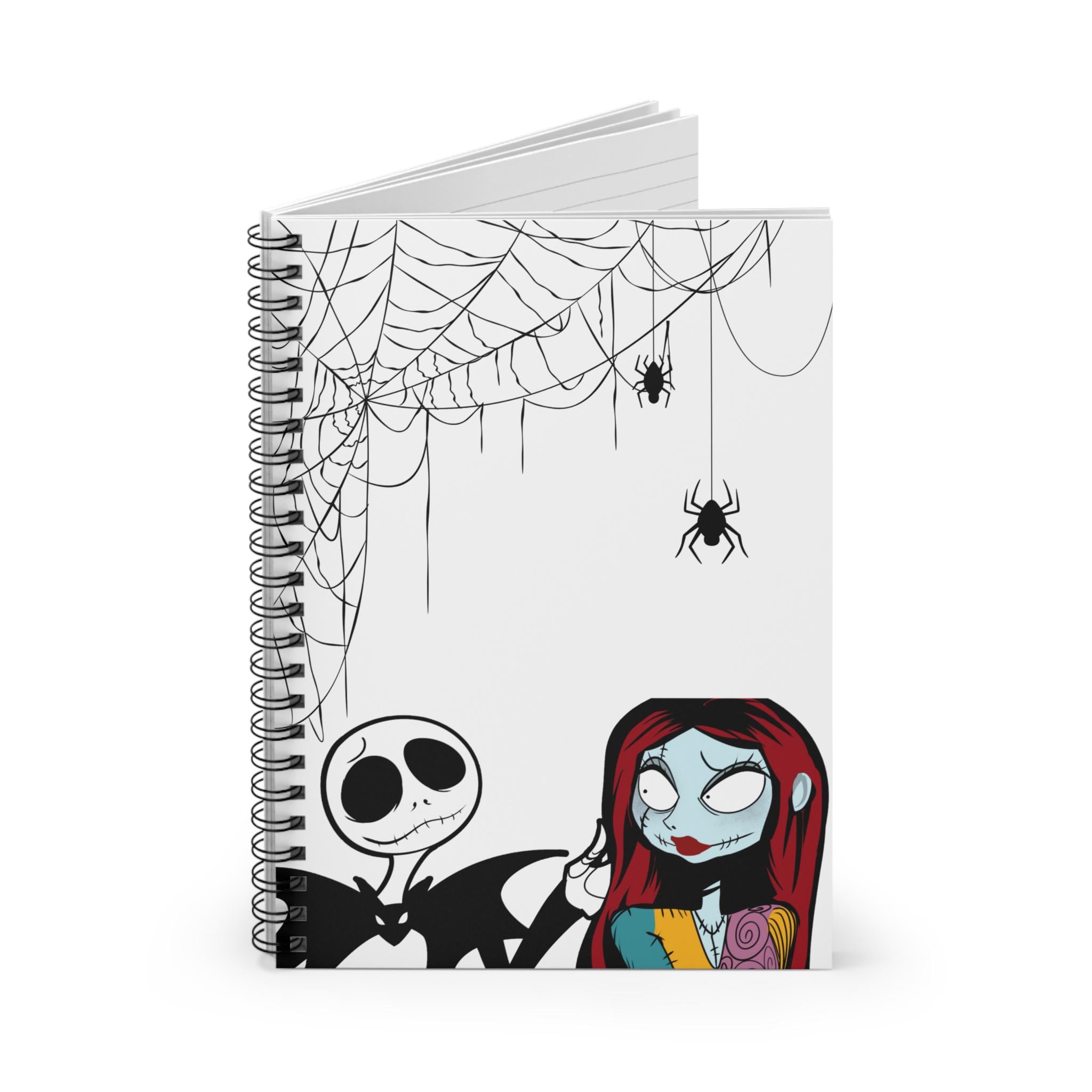 Nightmare Before Christmas Notebook: Hand-Drawn Jack Skellington, Ruled Pages