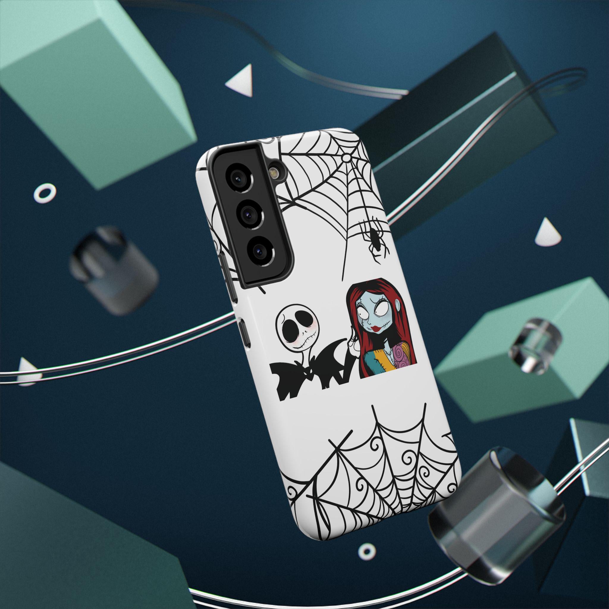 Nightmare Before Christmas Phone Case: Hand-Drawn Art, Impact Resistant