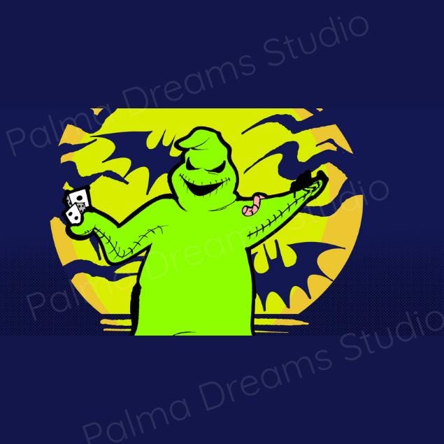 Oogie Boogie Spiral Notebook: Nightmare Before Christmas Inspired Art