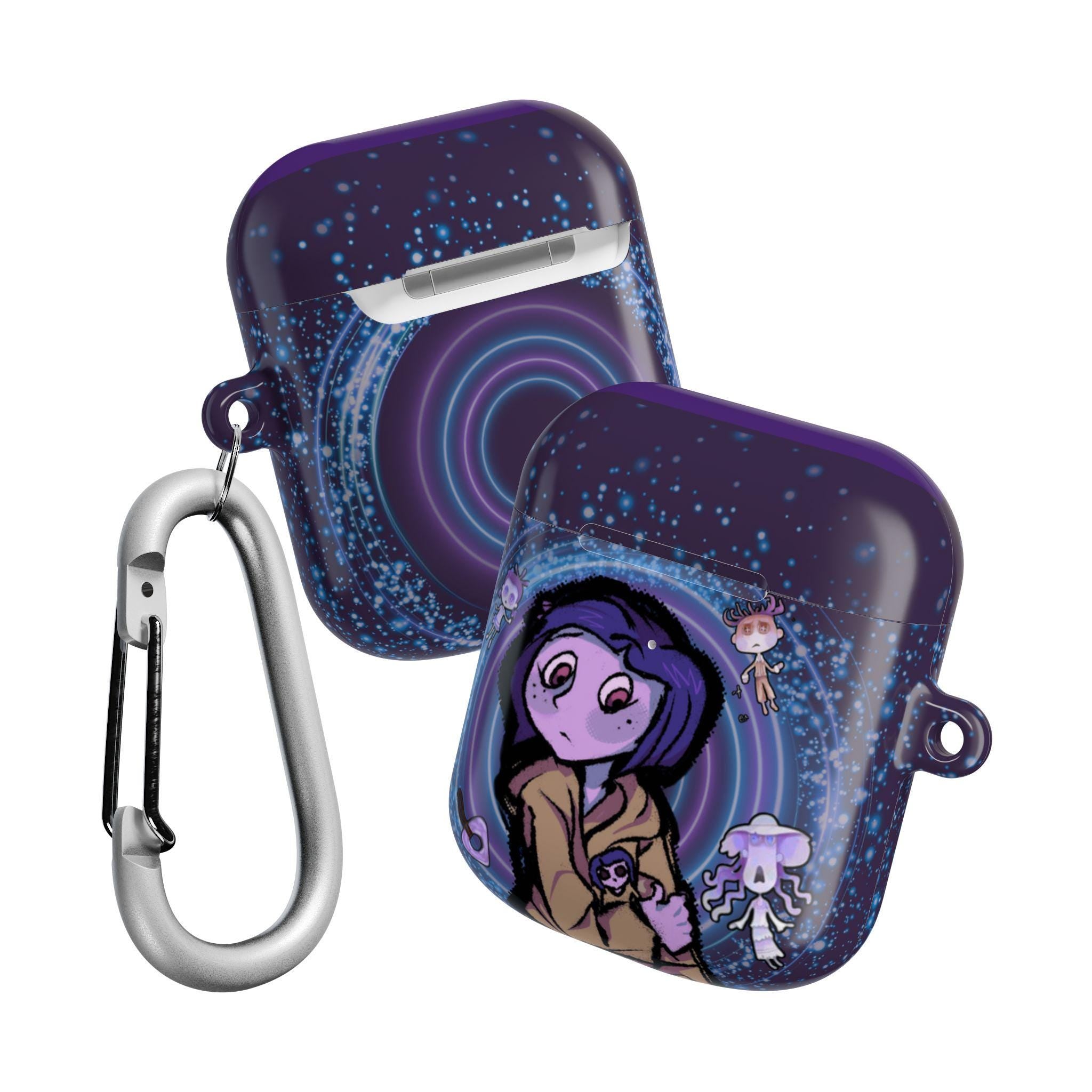 Coraline Inspired AirPods Case: Hand-Drawn Design, Movie Fan Gift