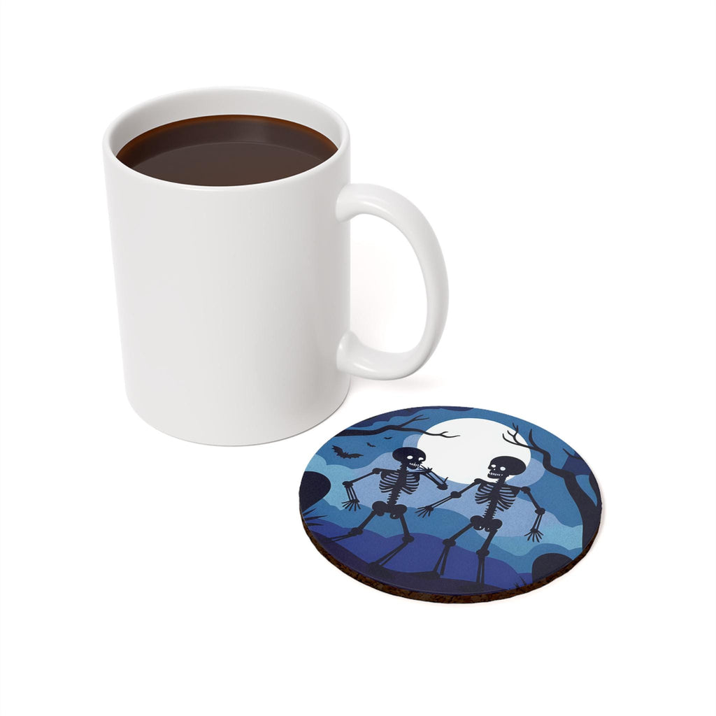 Gothic Skeleton Dance Coaster: Spooky Halloween Decor
