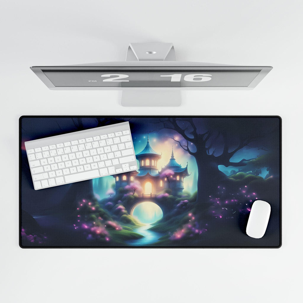 Magical Wonderland Desk Mat | Aesthetic Computer Desk Pad | Cozy Workspace Decor | Inspirational Office Vibes