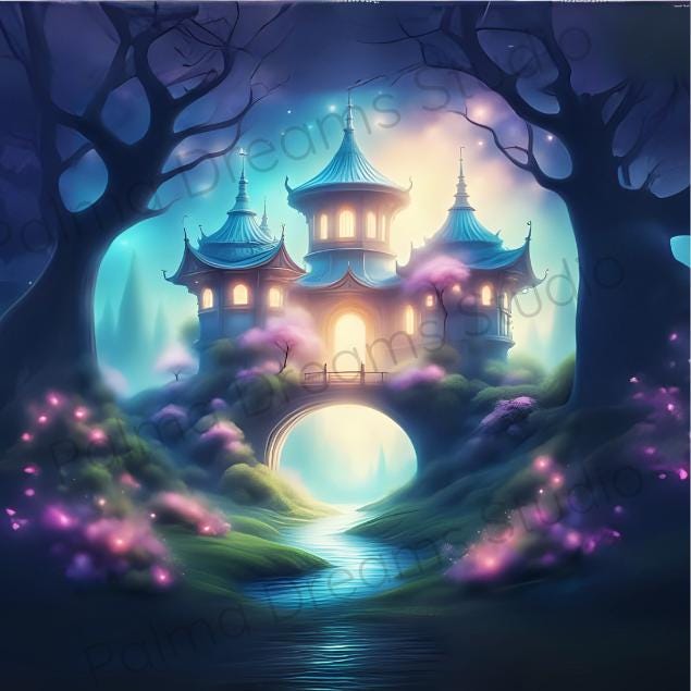 Magical Wonderland Desk Mat | Aesthetic Computer Desk Pad | Cozy Workspace Decor | Inspirational Office Vibes