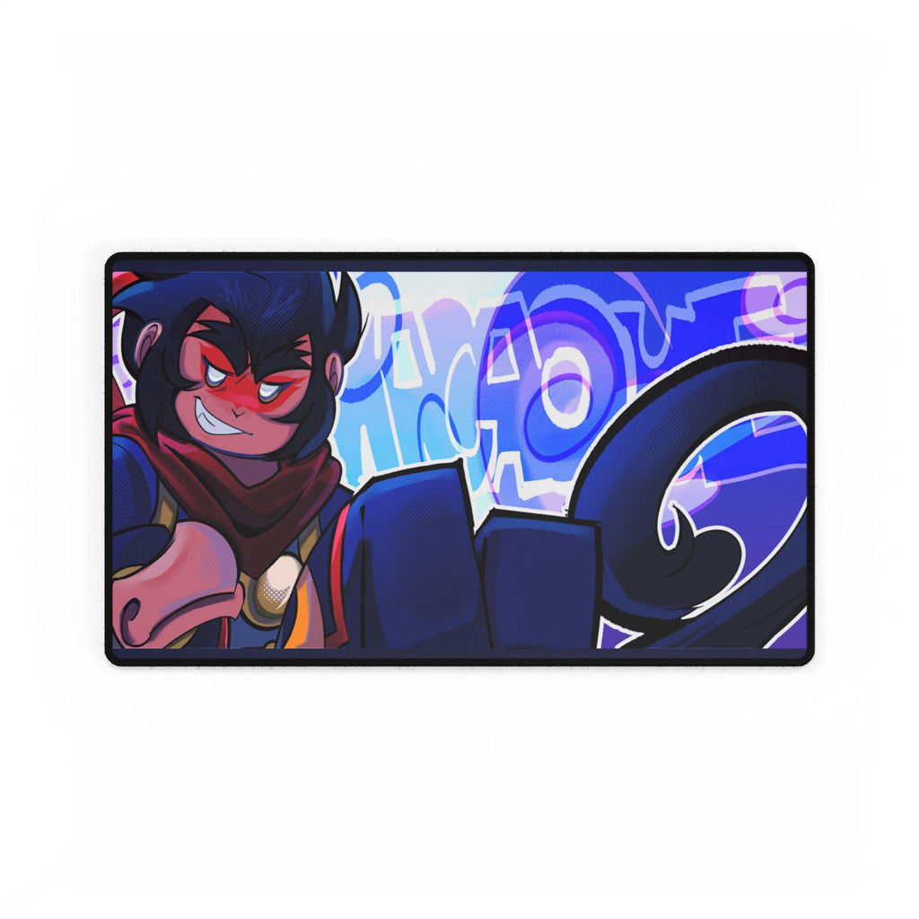 Anime-Inspired Gamer Desk Mat, Original Art Desk Pad, Aesthetic Gaming Setup Decor, Monkey Kid