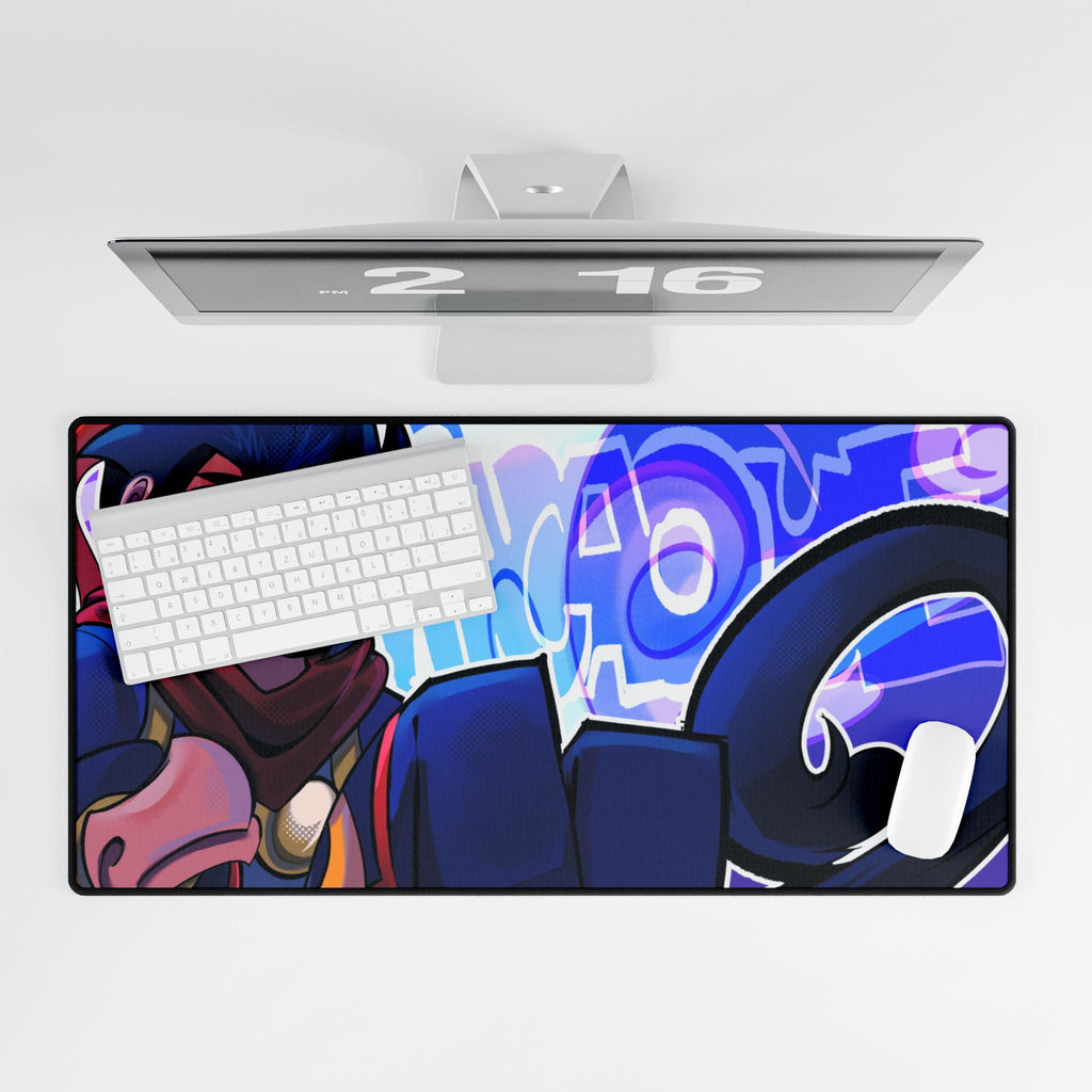 Anime-Inspired Gamer Desk Mat, Original Art Desk Pad, Aesthetic Gaming Setup Decor, Monkey Kid