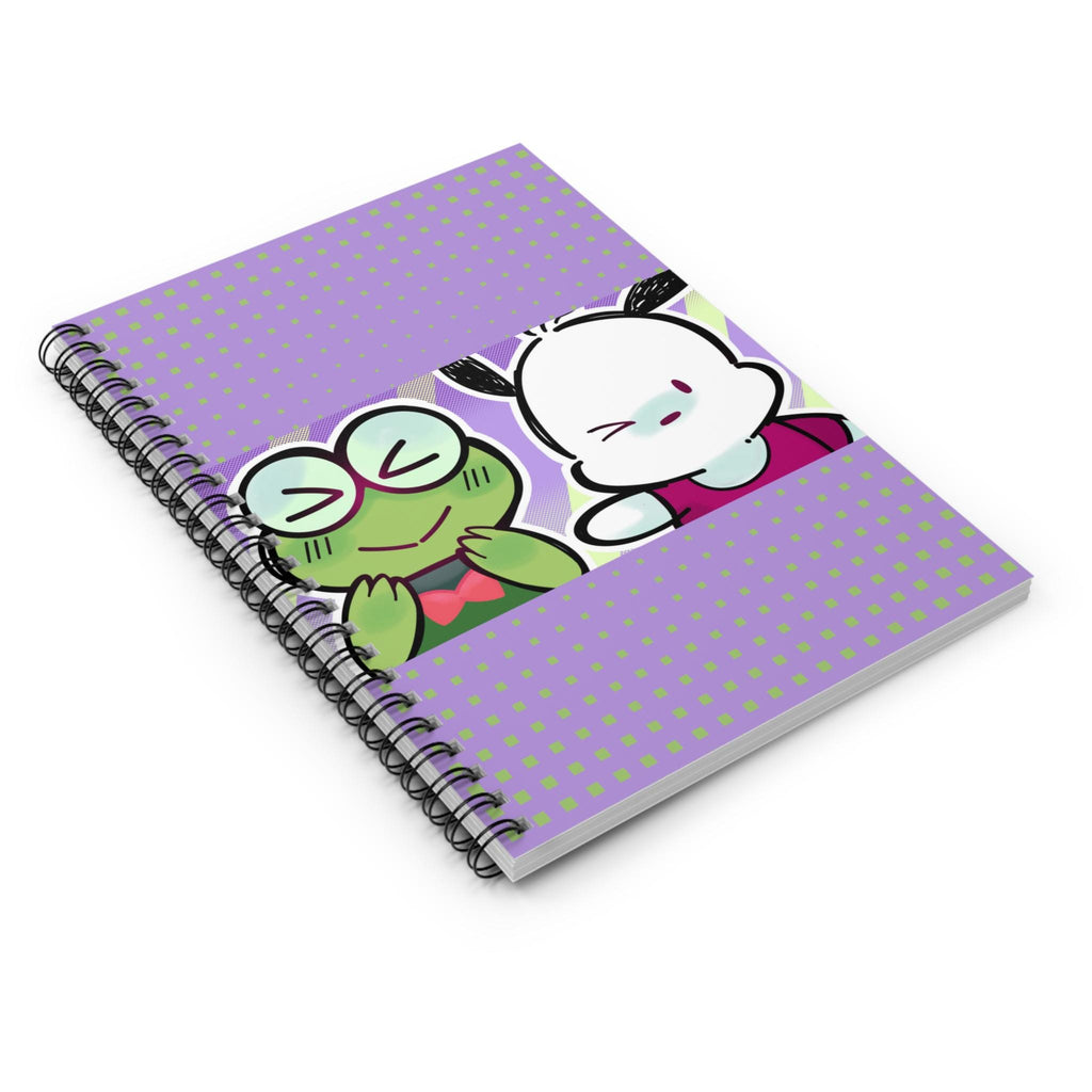 Spiral Notebook - Ruled Line, Cute Hand Drawn Journal, Original Art Writing Book, Doodle Diary, Sketch Pad, Notepad, Inspired by Hello Kitty
