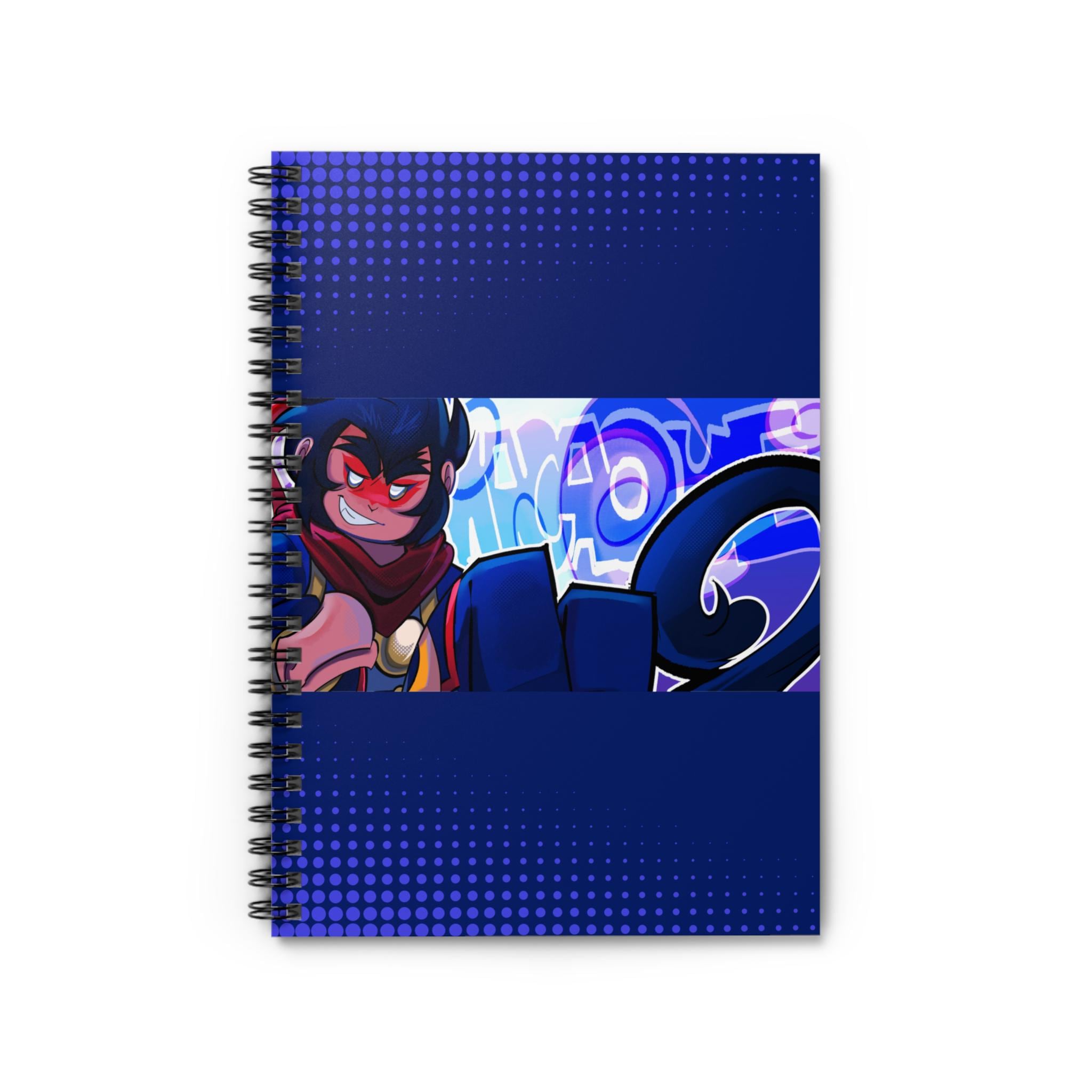 Anime Art Spiral Notebook: Hand-Drawn Kawaii Notepad for Students- Monkey Kid