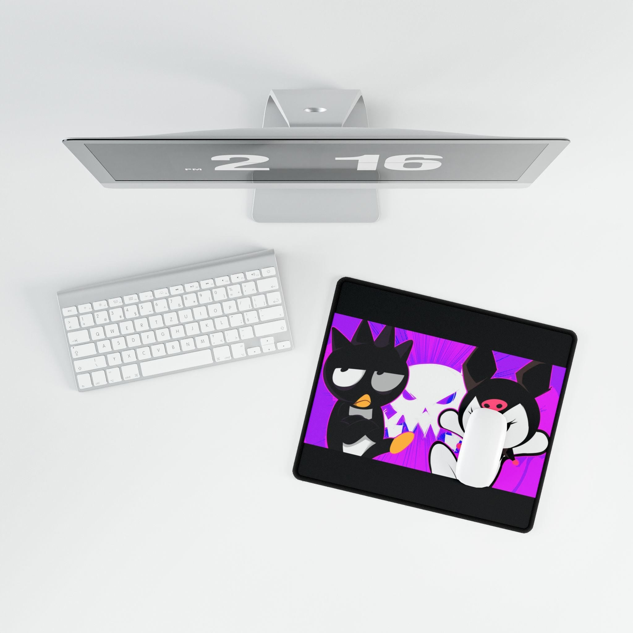 Hand-Drawn Desk Mat: Vibrant Colors, Original Artwork