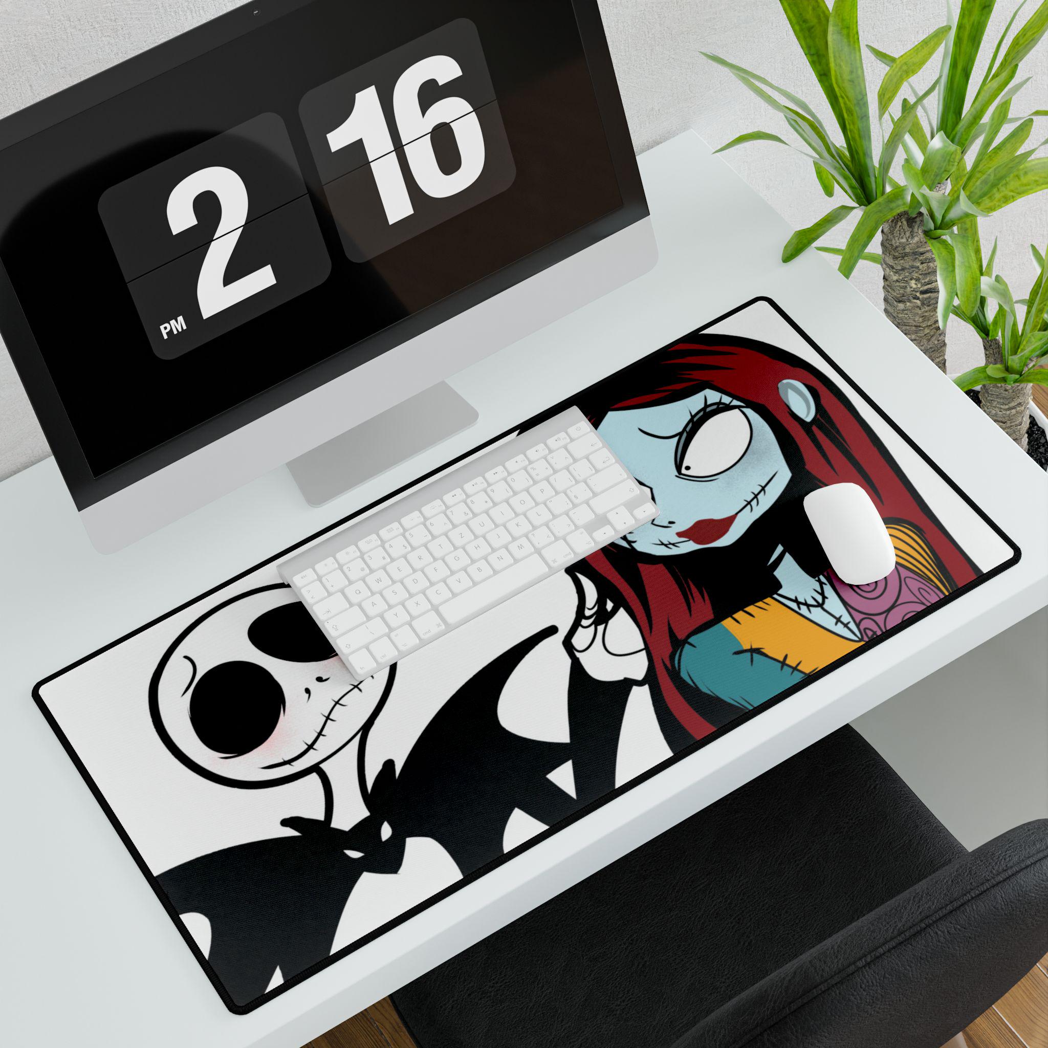 Nightmare Before Christmas Desk Mat: Gothic Halloween Office Decor