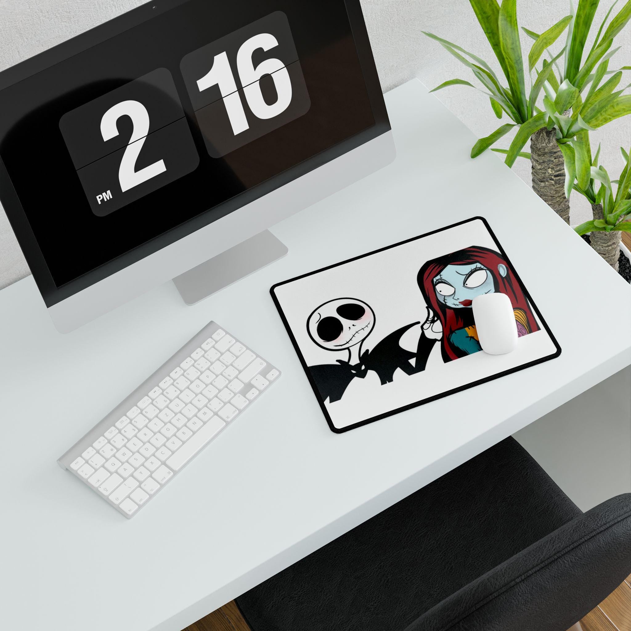 Nightmare Before Christmas Desk Mat: Gothic Halloween Office Decor