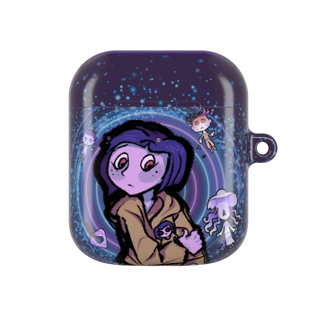 Coraline Inspired AirPods Case: Hand-Drawn Design, Movie Fan Gift