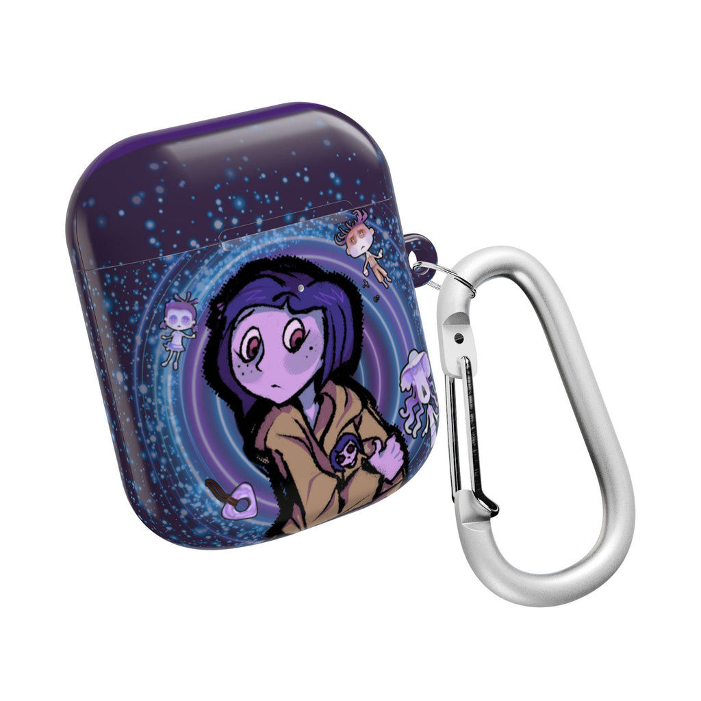 Coraline Inspired AirPods Case: Hand-Drawn Design, Movie Fan Gift