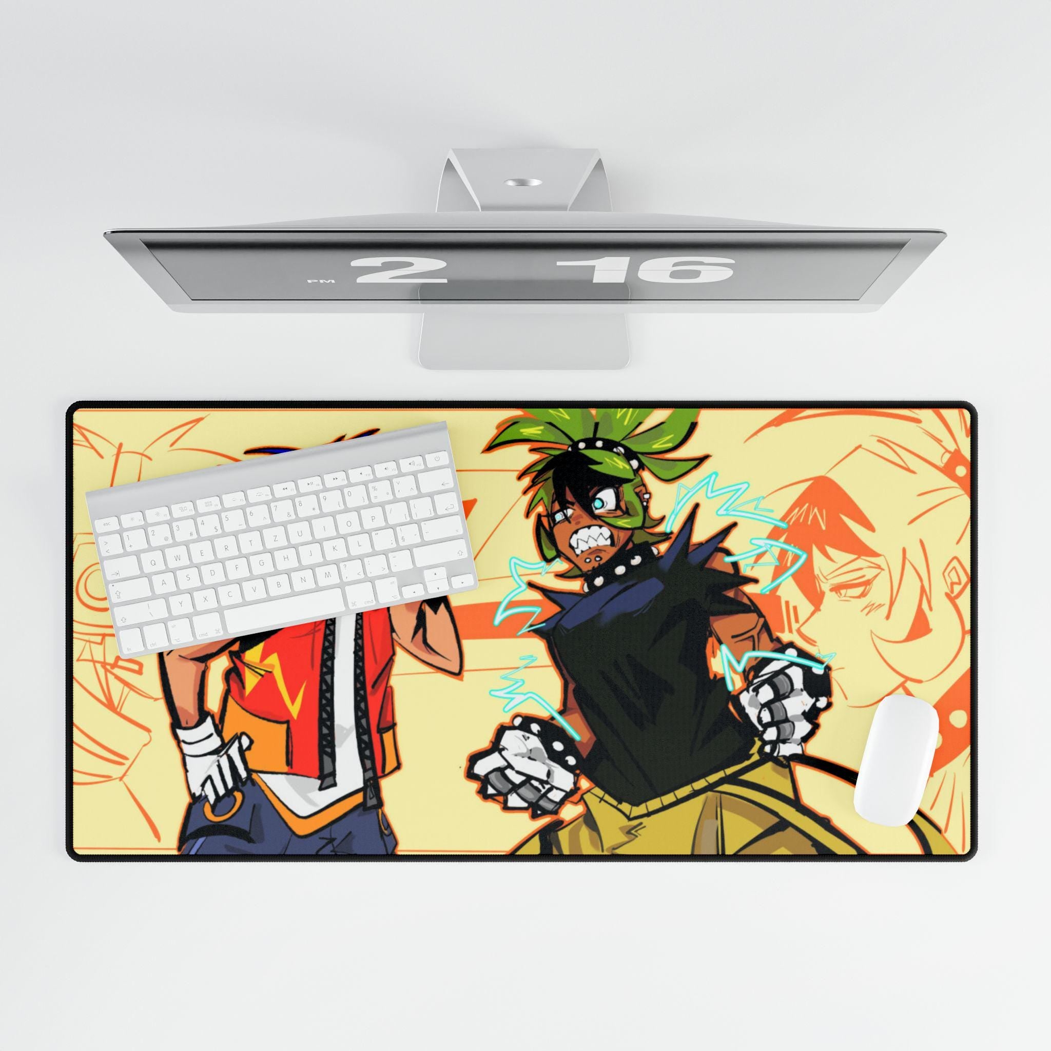 Sonic X Surge Desk Mat: Comic Anime Hand-Drawn Gaming Mouse Pad