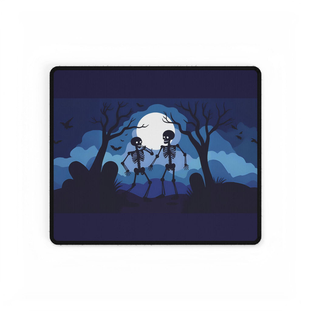 Dancing Skeletons Desk Mat, Spooky Halloween Office & Gaming Decor